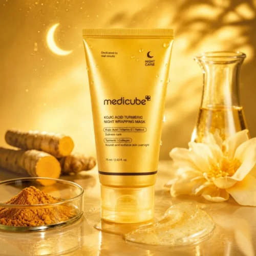 Medicube Kojic Acid Turmeric Night Wrapping Mask – Máscara Noturna Clareadora 75ml