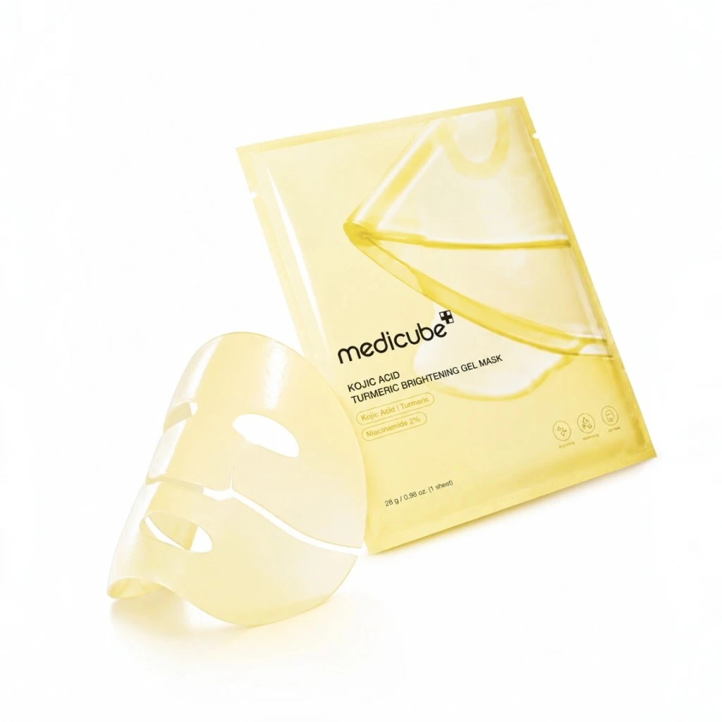Medicube Kojic Acid Turmeric Brightening Gel Mask – Máscara Facial Hidrogel (Máscara Unitária) - Imagem 2