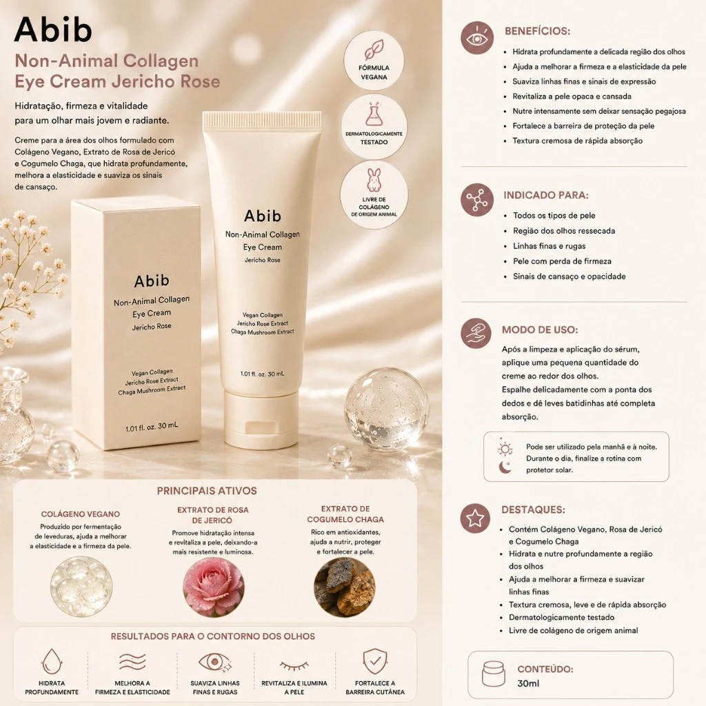 Abib Collagen Eye Cream Jericho Rose – 30ml - Imagem 3
