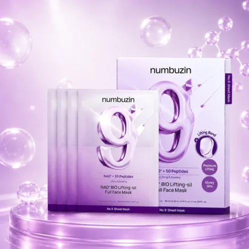 Numbuzin Máscara facial completa No.9 NAD+ BIO Lifting-sil - Caixa com 4 Unidades