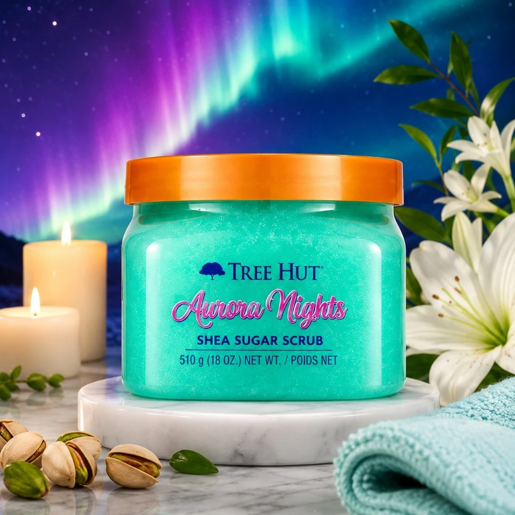Tree Hut Aurora Nights Shea Sugar Scrub – Esfoliante Corporal 510g
