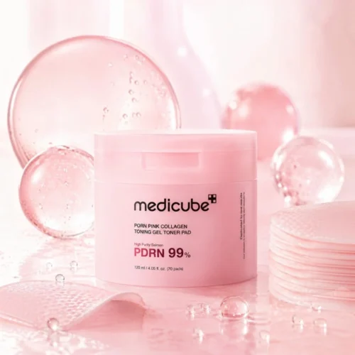 Medicube PDRN Pink Collagen Gel Toner Pad – Toner Pads em Hidrogel com PDRN e Colágeno