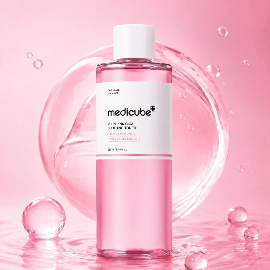 Medicube PDRN Pink Cica Soothing Toner - Tônico Facial Calmante 250ml
