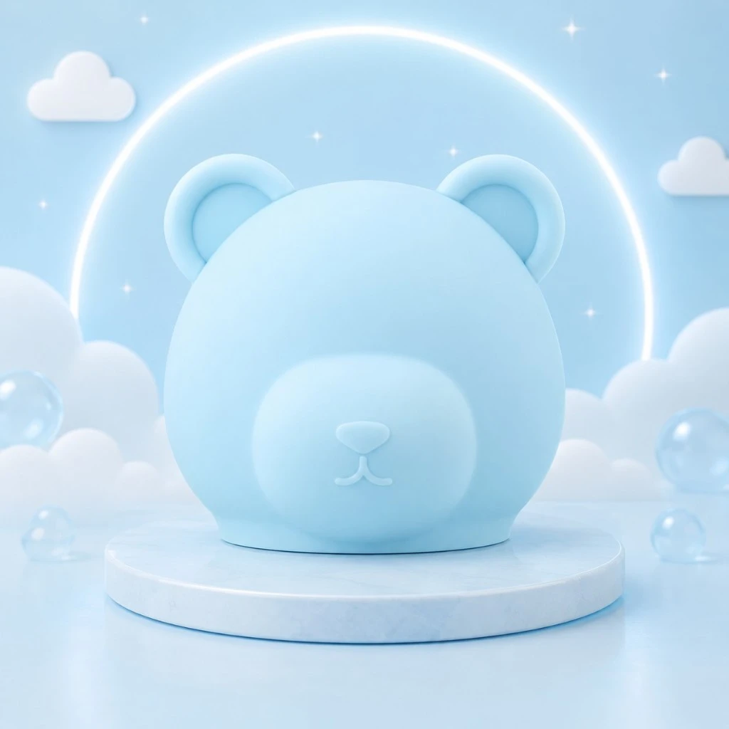 Case Booster Pro Sky Blue Bear Head Medicube