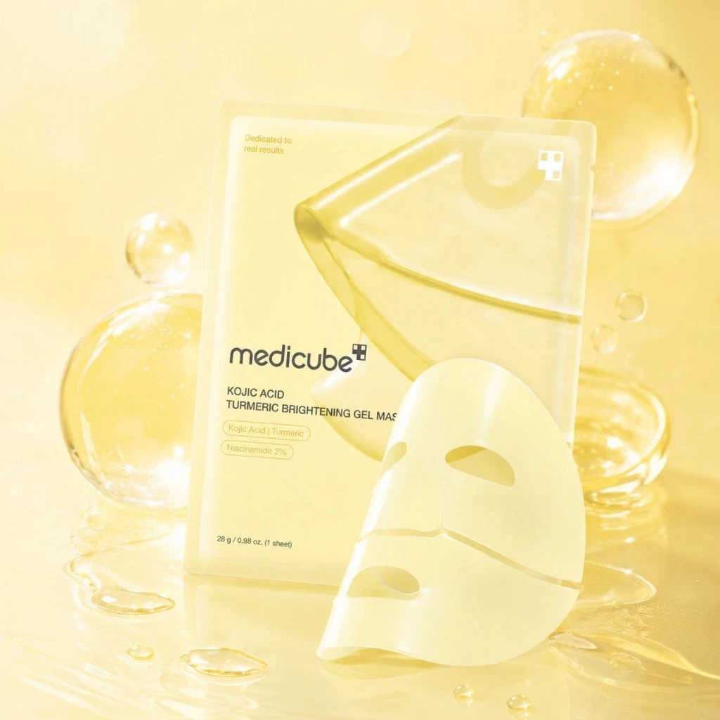 Medicube Kojic Acid Turmeric Brightening Gel Mask – Máscara Facial Hidrogel (Máscara Unitária)