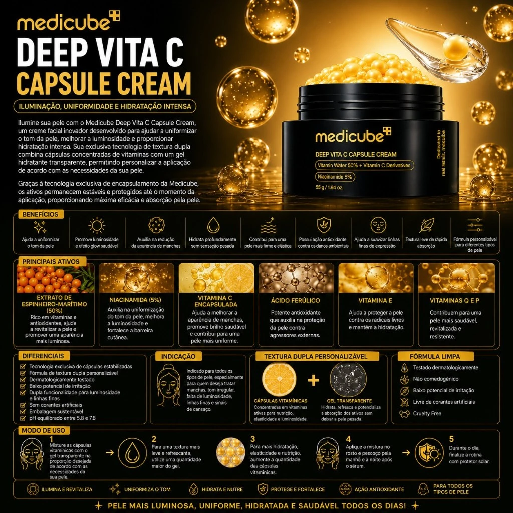 Medicube - Deep Vita C Capsule Cream - 55g - Imagem 3