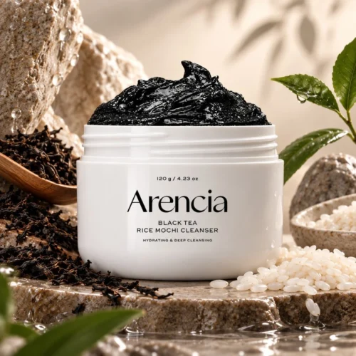 Arencia Black Tea Rice Mochi Cleanser – 120g