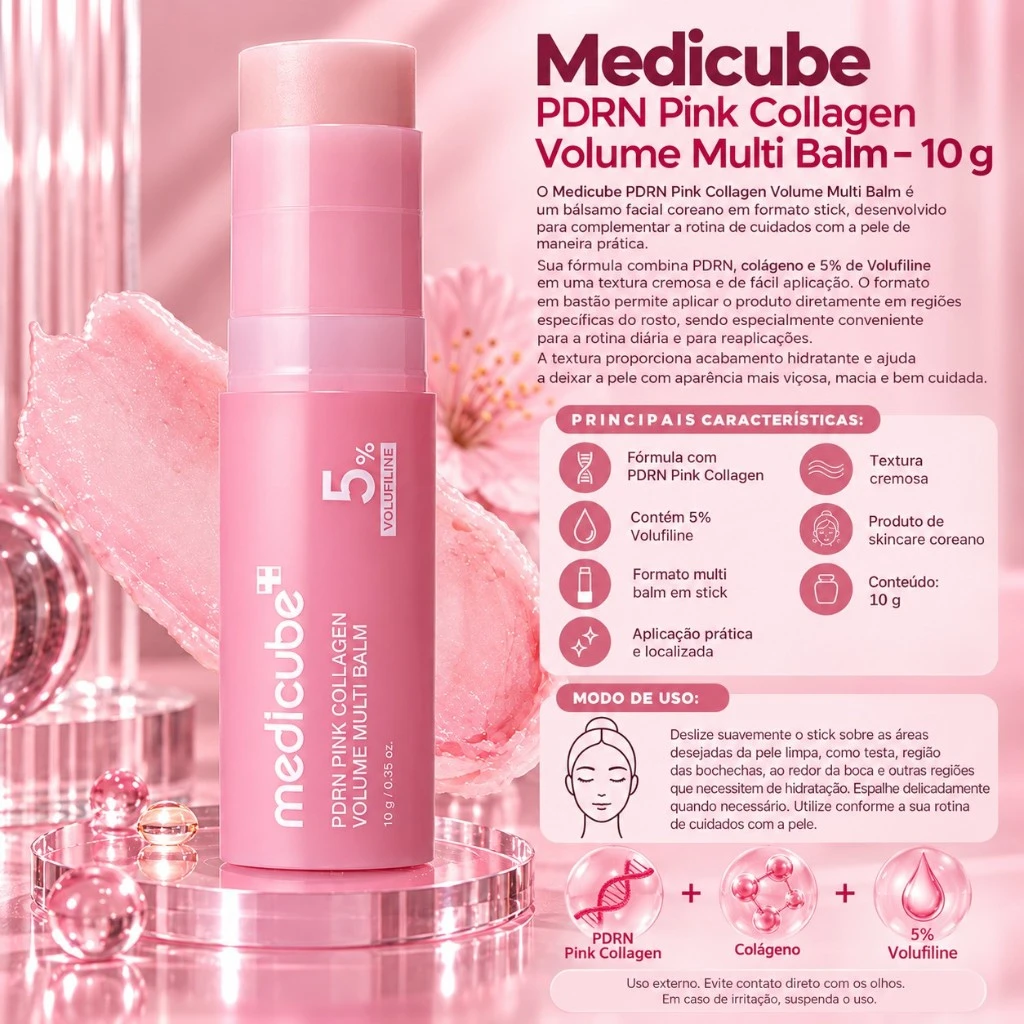 Medicube PDRN Pink Collagen Volume Multi Balm 10 g - Imagem 3