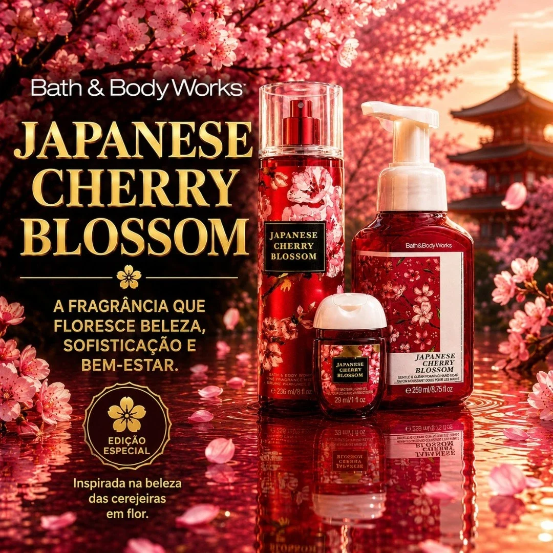 Coleção Japanese Cherry Blossom Bath Body Works